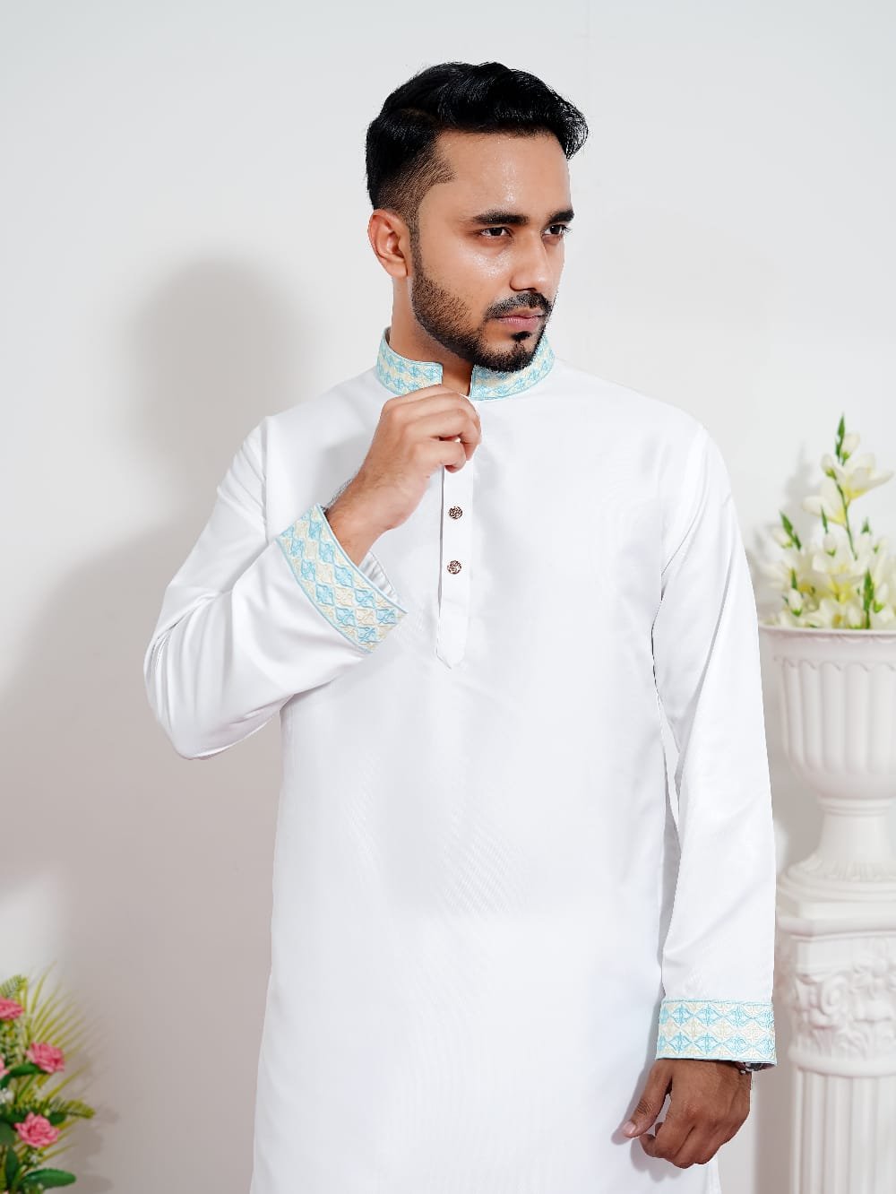 Arabian Pure White Embroidery